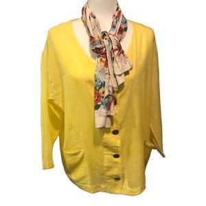 Yellow cotton blouse/jacket Size L